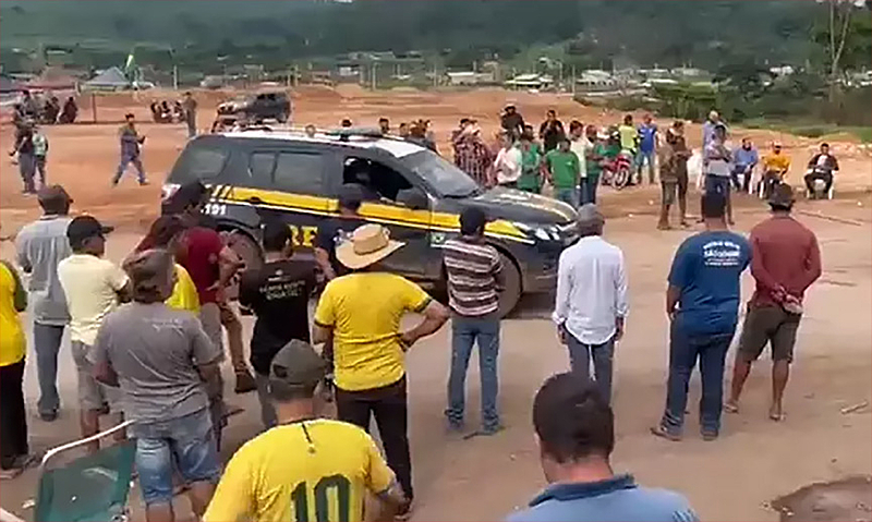 Estado do Pará foi palco de algumas das cenas mais violentas dos atos golpistas, quando manifestantes atiraram contra a PRF em Novo Progresso - Reprodução