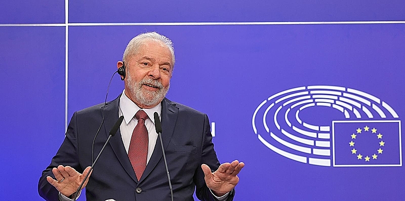 Prestigiado internacionalmente, Lula discursou em Conferência de Alto Nível da América Latina em Bruxelas, na Bélgica, em maio - Ricardo Stuckert