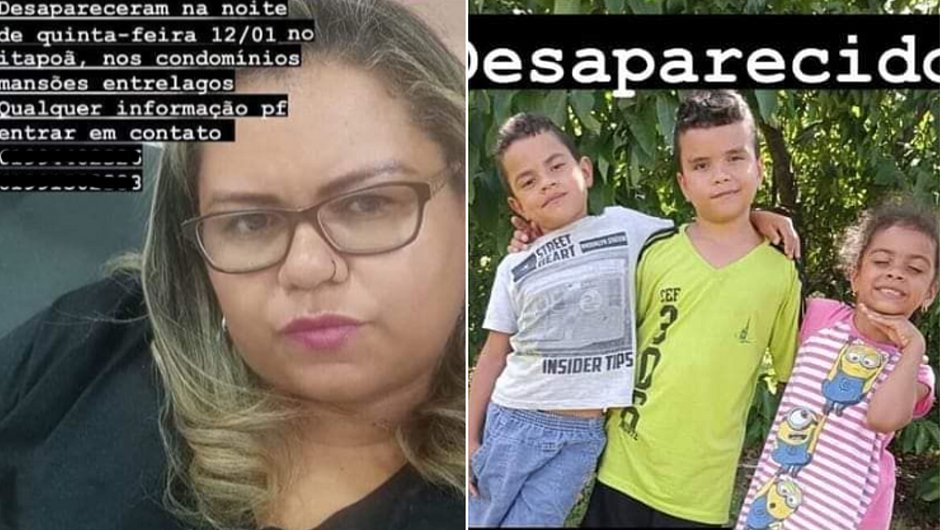 Elizamar e três filhos sumiram na última quinta (12) (Foto: Reprodução/Rede Sociais)