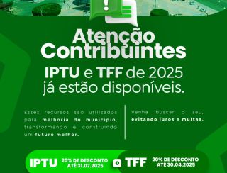 Prefeitura de Conceição do Jacuípe anuncia novo Calendário Fiscal para 2025 com descontos para pagamentos antecipados 